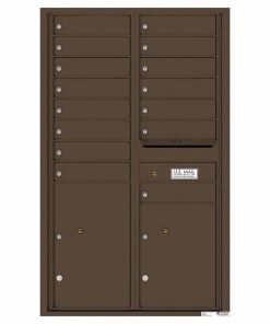 Florence Versatile Front Loading 4C Commercial Mailbox 4C14D-15 Antique Bronze