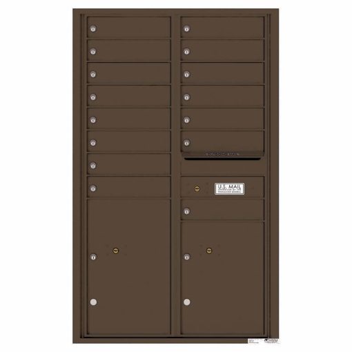 Florence Versatile Front Loading 4C Commercial Mailbox 4C14D-15 Antique Bronze