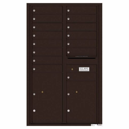 Florence Versatile Front Loading 4C Commercial Mailbox 4C14D-15 Dark Bornze