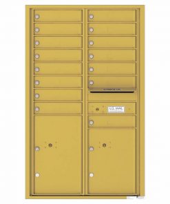 Florence Versatile Front Loading 4C Commercial Mailbox 4C14D-15 Gold Speck