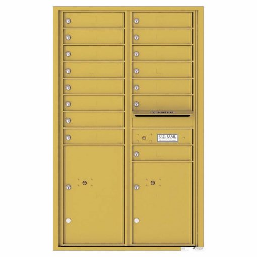 Florence Versatile Front Loading 4C Commercial Mailbox 4C14D-15 Gold Speck