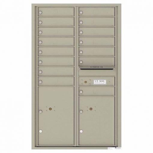Florence Versatile Front Loading 4C Commercial Mailbox 4C14D-15 Postal Grey