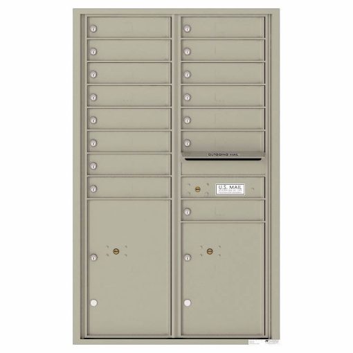 Florence Versatile Front Loading 4C Commercial Mailbox 4C14D-15 Postal Grey