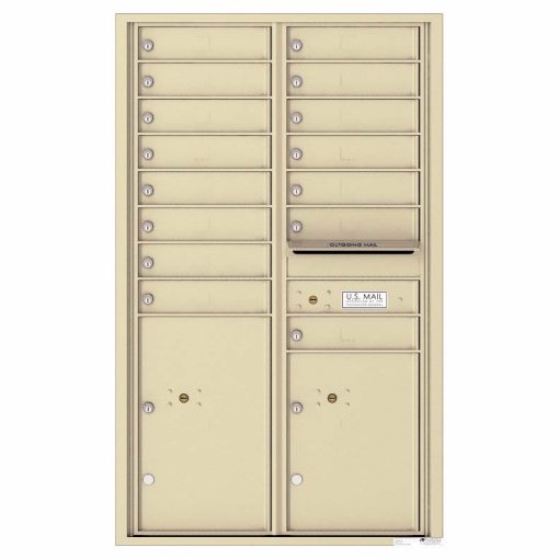 Florence Versatile Front Loading 4C Commercial Mailbox 4C14D-15 Sandstone