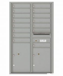 Florence Versatile Front Loading 4C Commercial Mailbox 4C14D-15 Silver Speck