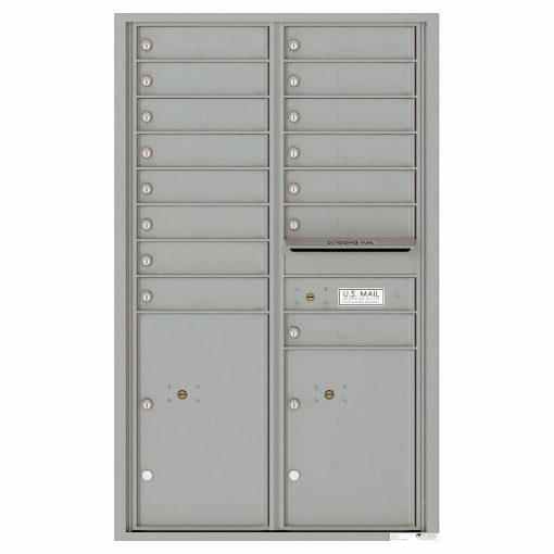 Florence Versatile Front Loading 4C Commercial Mailbox 4C14D-15 Silver Speck