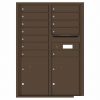 Florence Versatile Front Loading 4C Commercial Mailbox with 12 tenants 2 parcels 4C12D 12 Antique Bronze