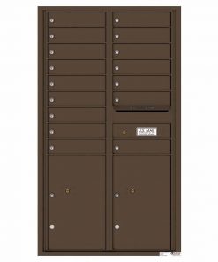 Florence Versatile Front Loading 4C Commercial Mailbox with 16 Tenant Compartments with 2 Parcel Lockers