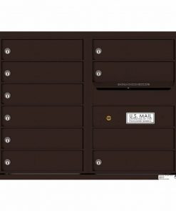 Florence Versatile Front Loading 4C Commercial Mailbox with 9 tenant Compartments 4C06D-09 Dark Bronze