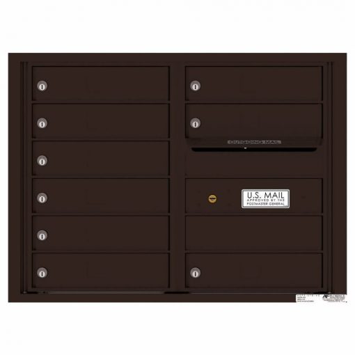 Florence Versatile Front Loading 4C Commercial Mailbox with 9 tenant Compartments 4C06D 09 Dark Bronze