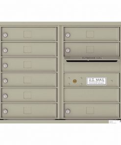 Florence Versatile Front Loading 4C Commercial Mailbox with 9 tenant Compartments 4C06D-09 Postal Grey