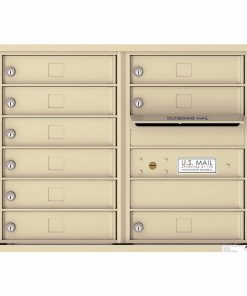 Florence Versatile Front Loading 4C Commercial Mailbox with 9 tenant Compartments 4C06D-09 Sandstone