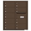 Florence Versatile Front Loading 4C Commercial Mailbox with 9 tenant Compartments 4C10D 09 Antique Bronze