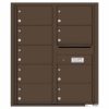 Florence Versatile Front Loading 4C Commercial Mailbox with 9 tenant Compartments 4C10D-09 Antique Bronze