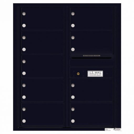 Florence Versatile Front Loading 4C Commercial Mailbox with 9 tenant Compartments 4C10D-09 Black