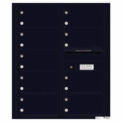 Florence Versatile Front Loading 4C Commercial Mailbox with 9 tenant Compartments 4C10D-09 Black