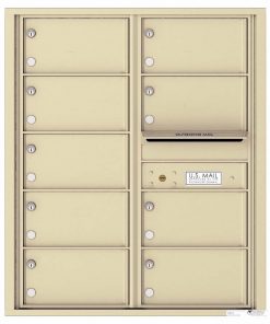Florence Versatile Front Loading 4C Commercial Mailbox with 9 tenant Compartments 4C10D-09 Sandstone