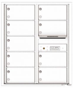 Florence Versatile Front Loading 4C Commercial Mailbox with 9 tenant Compartments 4C10D-09 White