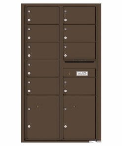 Florence Versatile Front Loading 4C Commercial Mailbox with 9 tenant Doors and 2 Parcel Locker 4C15D-09 Antique Bronze