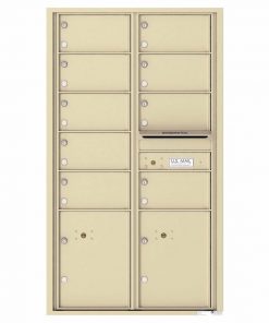 Florence Versatile Front Loading 4C Commercial Mailbox with 9 tenant Doors and 2 Parcel Locker 4C15D-09 Sandstone