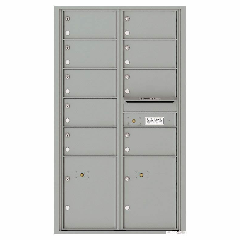 Florence Versatile Front Loading 4C Commercial Mailbox with 9 tenant Doors and 2 Parcel Locker 4C15D-09