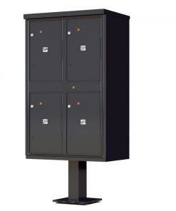 4 Door Parcel Locker CBU 1590-T2SD Black