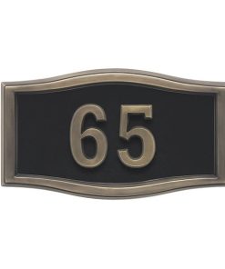 Black Antique Bronze Address Plaque Model A1-SRBL