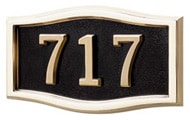 Black with Brass Address Plaque G_SRB_PB1