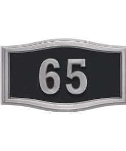 Black with Satin Nickel Address Plaque S1-SRBL