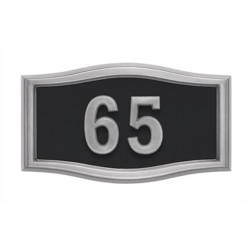 Black with Satin Nickel Address Plaque S1-SRBL