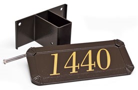 Triple Keystone Address Plaque