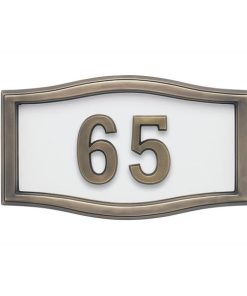 White with Antique Bronze Address Plaque A1-SRWH