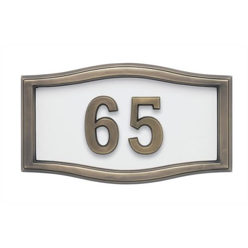 White with Antique Bronze Address Plaque A1-SRWH