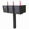3 Mail Boss High Security Mailboxes with Post Black