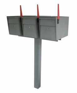3 Mail Boss High Security Mailboxes with Post Granite