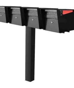 4 Mail Manager Mailboxes with Post Black