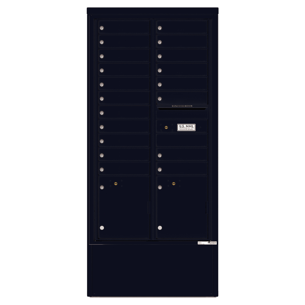 19 Door Florence Versatile 4C Depot Cabinet Cluster Mailboxes USPS Approved Interior Exterior 4C16D 19 D Black