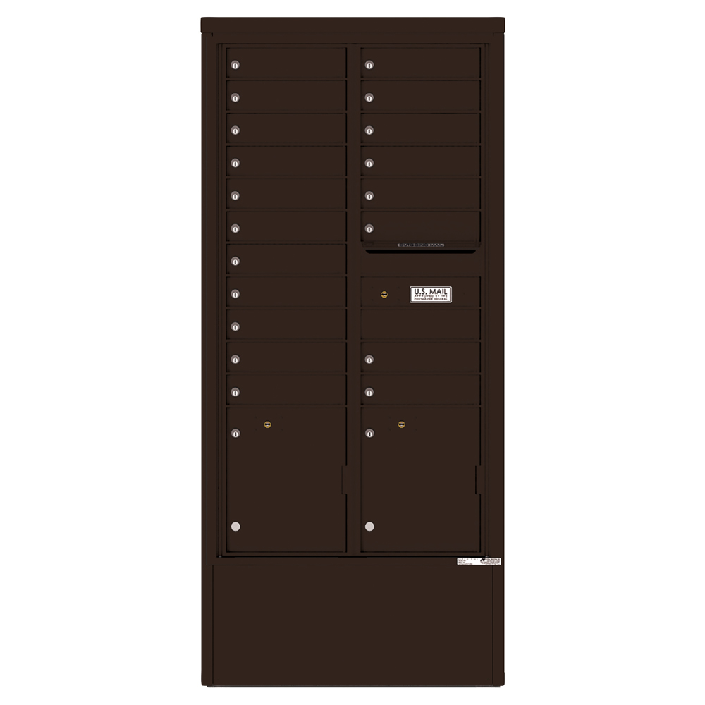 19 Door Florence Versatile 4C Depot Cabinet Cluster Mailboxes USPS Approved Interior Exterior 4C16D 19 D Dark Bronze