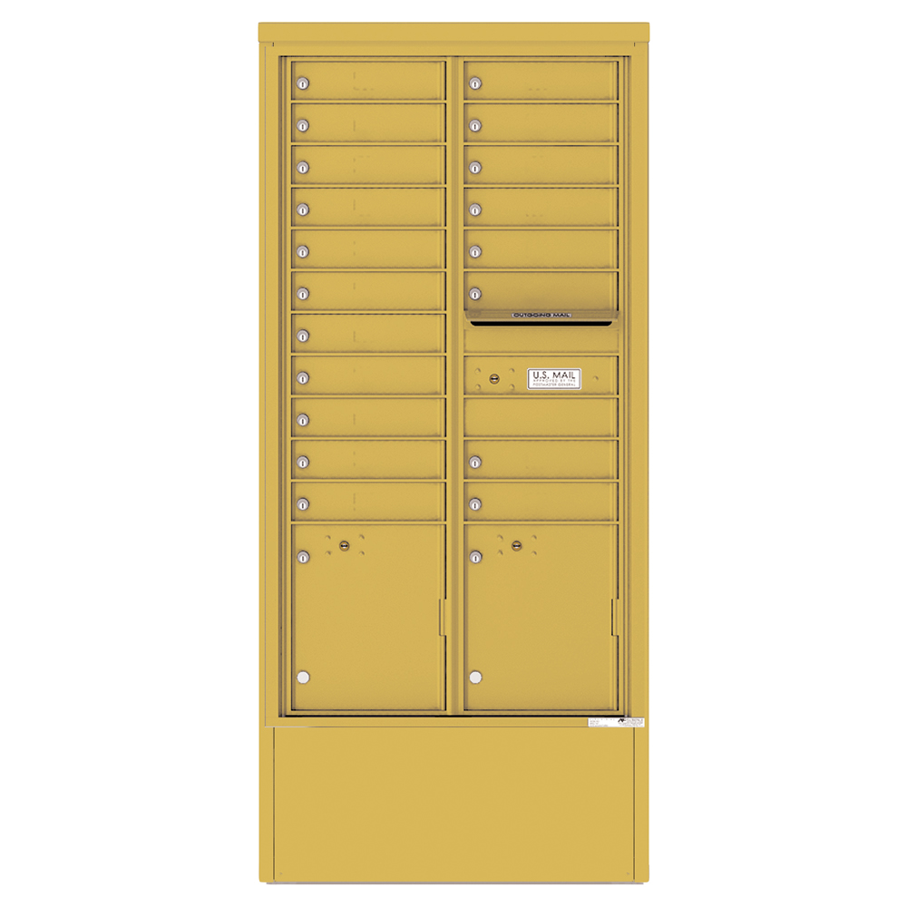 19 Door Florence Versatile 4C Depot Cabinet Cluster Mailboxes USPS Approved Interior Exterior 4C16D 19 D Gold Speck