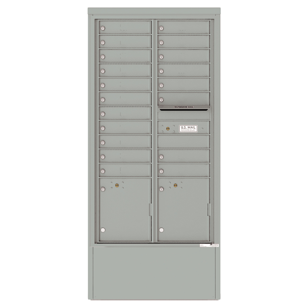 19 Door Florence Versatile 4C Depot Cabinet Cluster Mailboxes USPS Approved Interior Exterior 4C16D 19 D Silver Speck