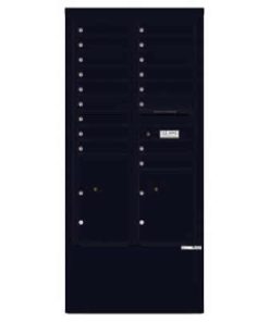 17 Door Depot Cabinet Black 4C15D-17-BK