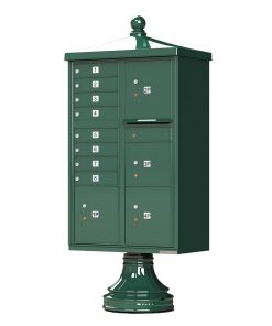 8 Door 4 Parcel Lockers Traditional CBU Green 1570-T6V2FG