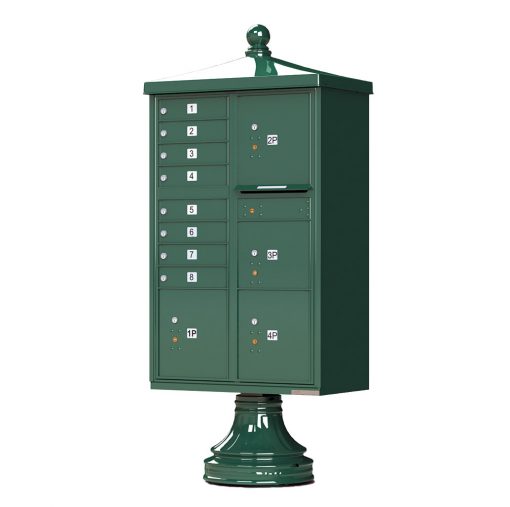 8 Door 4 Parcel Lockers Traditional CBU Green 1570-T6V2FG
