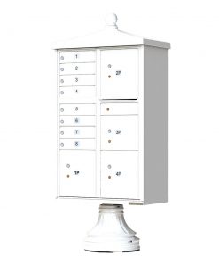 8 Door 4 Parcel Lockers Traditional CBU White 1570-T6V2WH