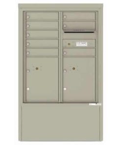 8 Door Florence Versatile 4C Depot Cabinet Cluster Mailboxes 4CADD-8 Postal Grey