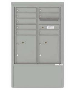 8 Door Florence Versatile 4C Depot Cabinet Cluster Mailboxes 4CADD-8 Silver Speck