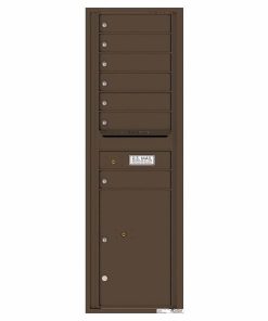 Florence Versatile Front Loading 4C Commercial Mailbox with 7 Tenant Doors and 1 Parcel Lockers 4C15S-07 Antique Bronze