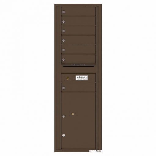 Florence Versatile Front Loading 4C Commercial Mailbox with 7 Tenant Doors and 1 Parcel Lockers 4C15S 07 Antique Bronze