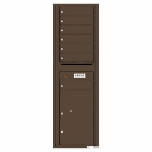 Florence Versatile Front Loading 4C Commercial Mailbox with 7 Tenant Doors and 1 Parcel Lockers 4C15S-07 Antique Bronze