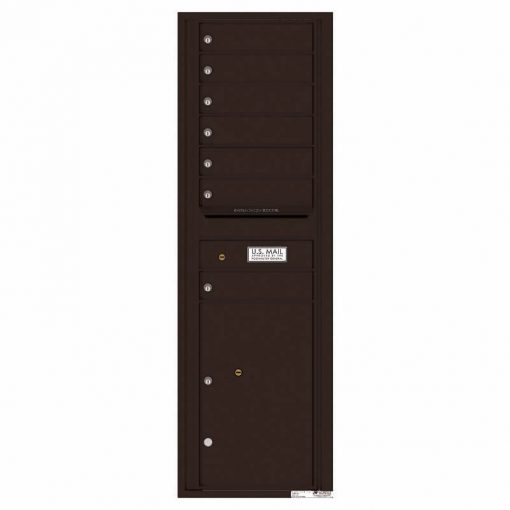 Florence Versatile Front Loading 4C Commercial Mailbox with 7 Tenant Doors and 1 Parcel Lockers 4C15S 07 Dark Bronze